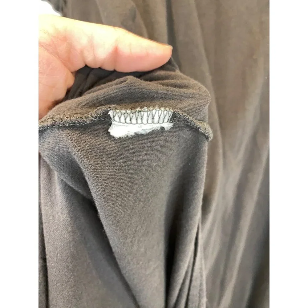 Chaser Long Midi Tee T Shirt Dress Gray AC/DC Size Large Gray Short Sleeve - Picture 7 of 7